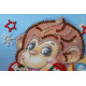 Mini Bead embroidery kit Cheer monkeys
