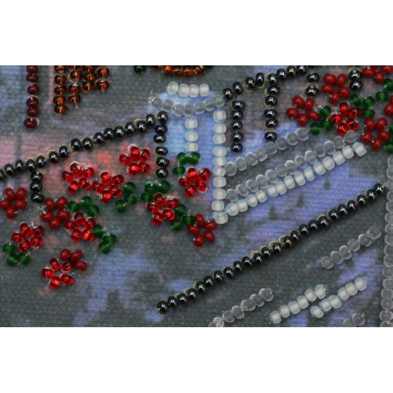 Mini Bead embroidery kit The pink Moon