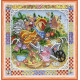 Mini Bead embroidery kit Garden cockerel