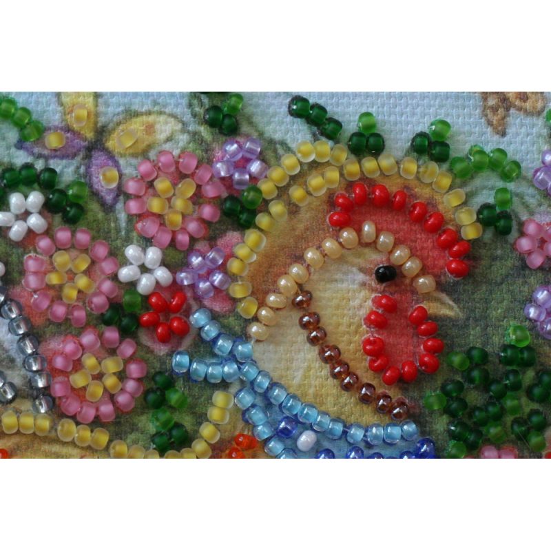 Mini Bead embroidery kit Garden cockerel