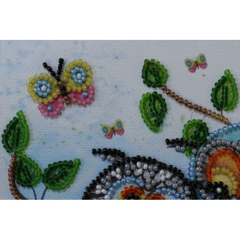 Mini Bead embroidery kit Owl Duet