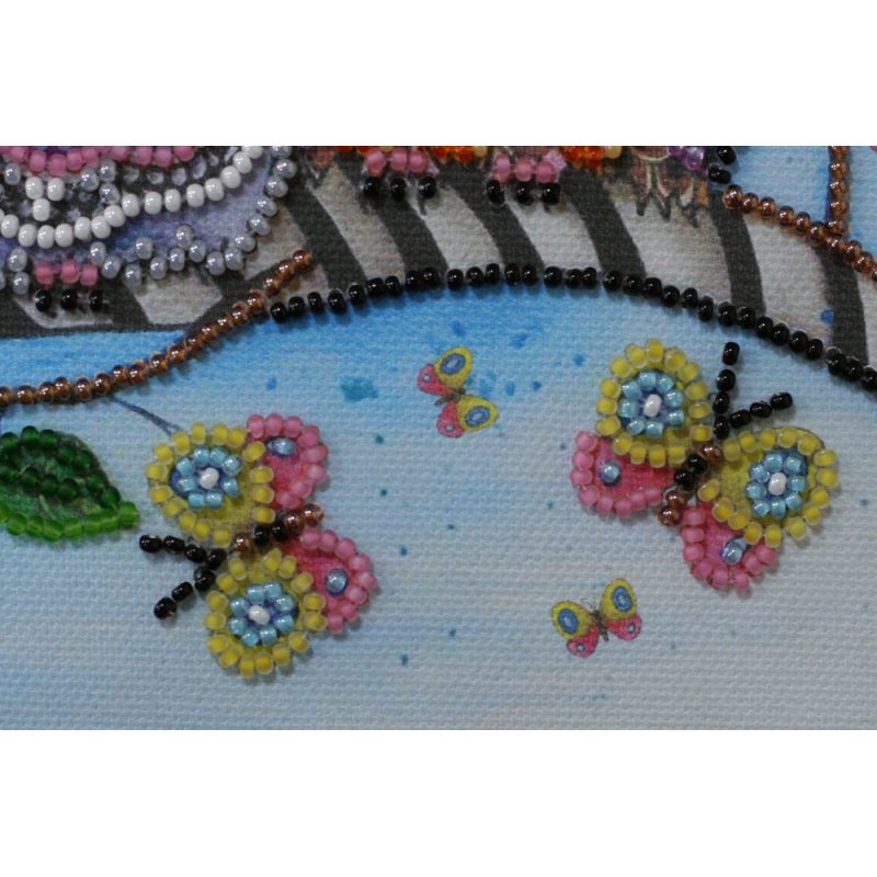 Mini Bead embroidery kit Owl Duet