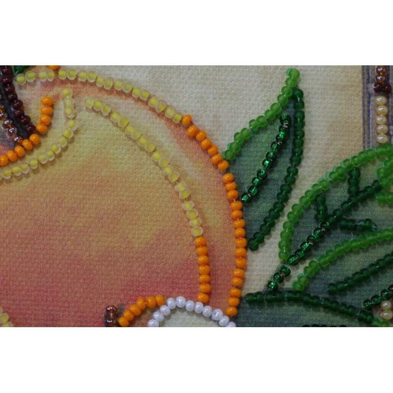 Mini Bead embroidery kit Sunny peaches