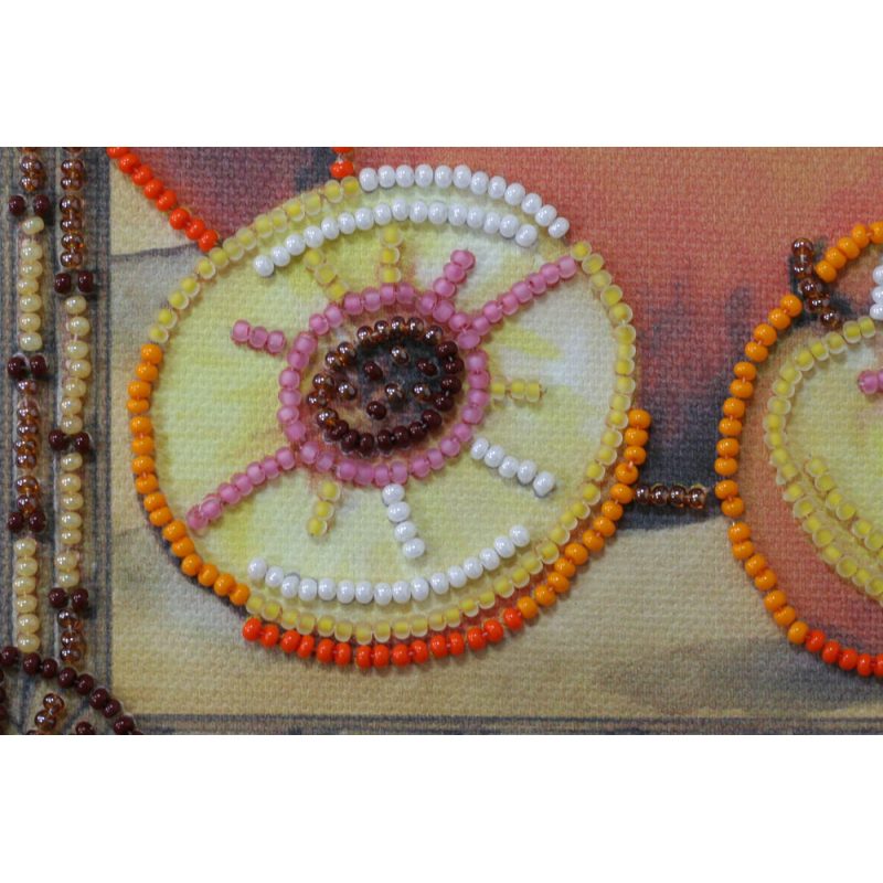 Mini Bead embroidery kit Sunny peaches