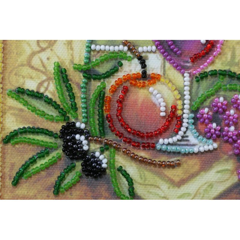 Mini Bead embroidery kit Grapes and vine