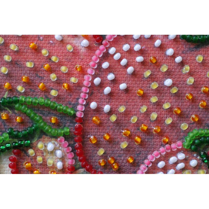 Mini Bead embroidery kit Ripe strawberry