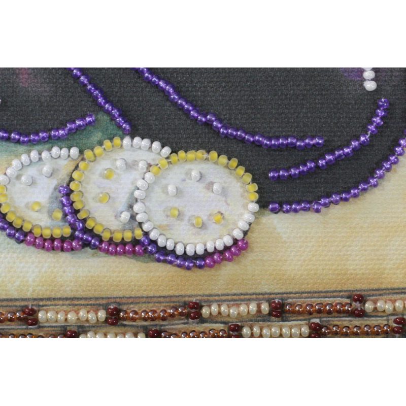 Mini Bead embroidery kit Eggplant