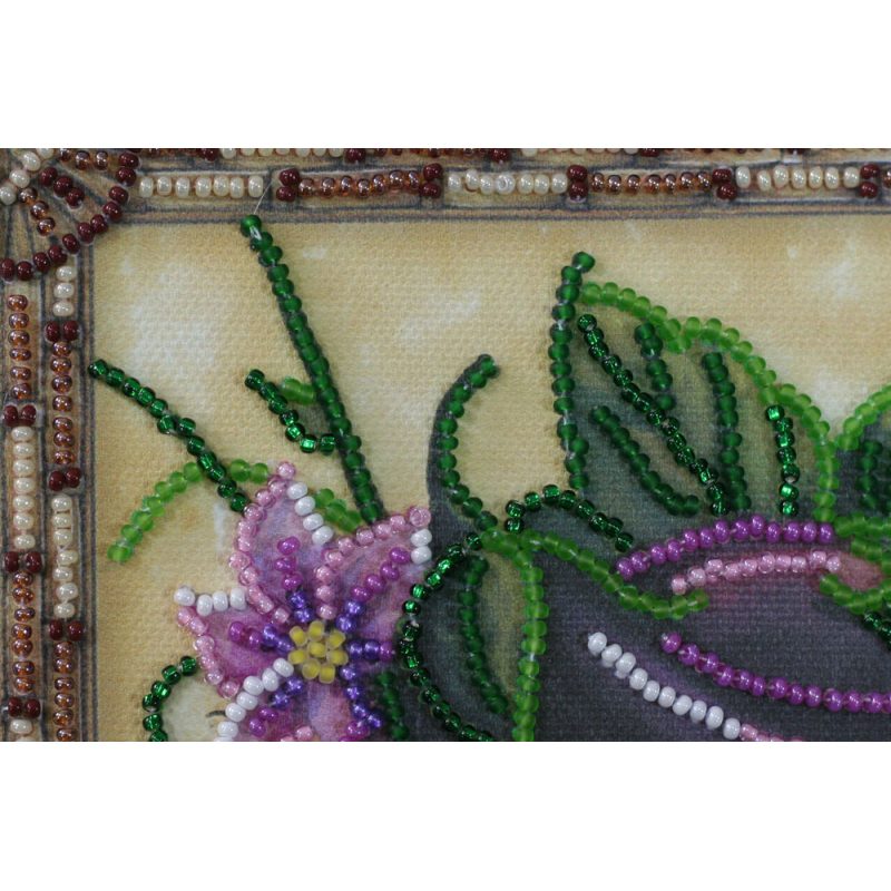 Mini Bead embroidery kit Eggplant