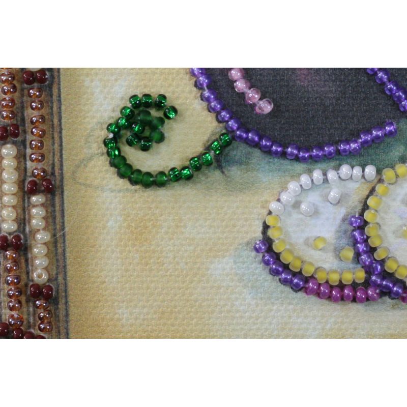 Mini Bead embroidery kit Eggplant