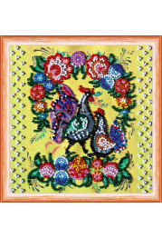 Mini Bead embroidery kit Gorodets painting