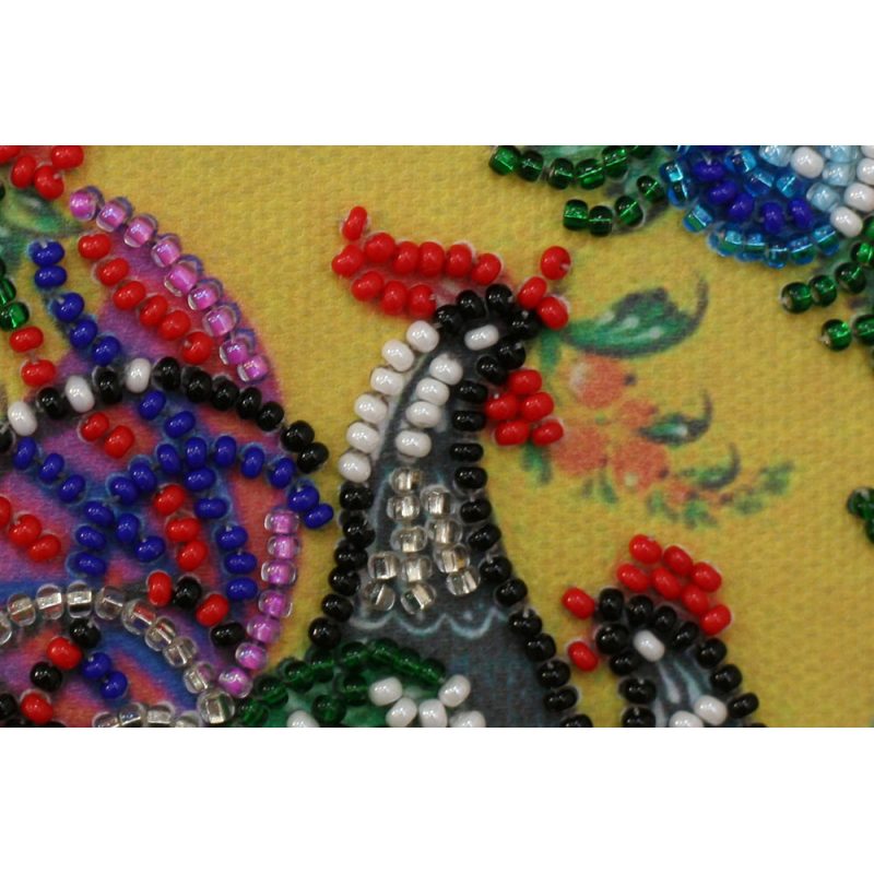 Mini Bead embroidery kit Gorodets painting
