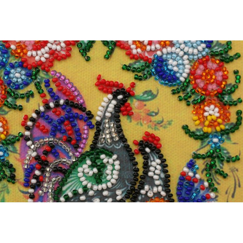 Mini Bead embroidery kit Gorodets painting