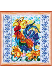 Mini Bead embroidery kit Call of the cockerel