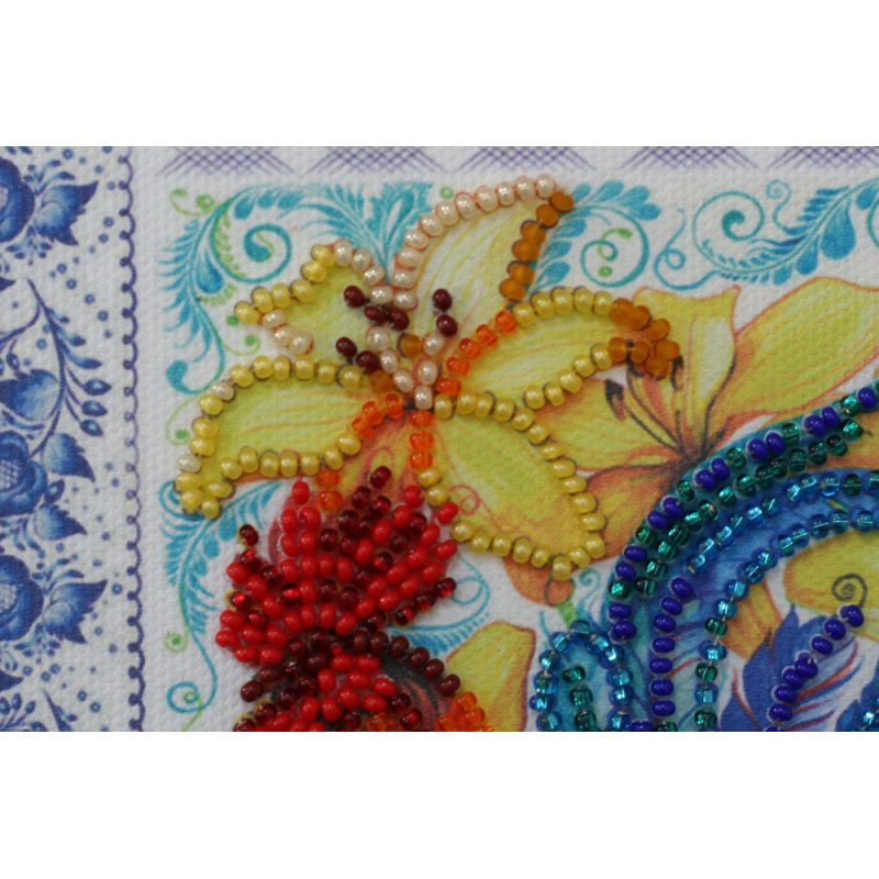 Mini Bead embroidery kit Call of the cockerel