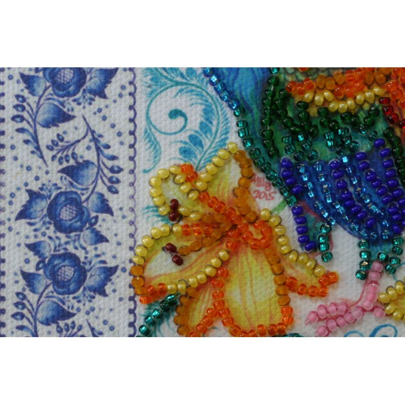 Mini Bead embroidery kit Call of the cockerel