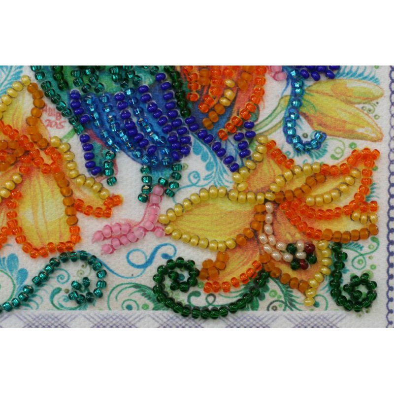Mini Bead embroidery kit Call of the cockerel
