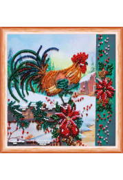 Mini Bead embroidery kit Happy Christmas