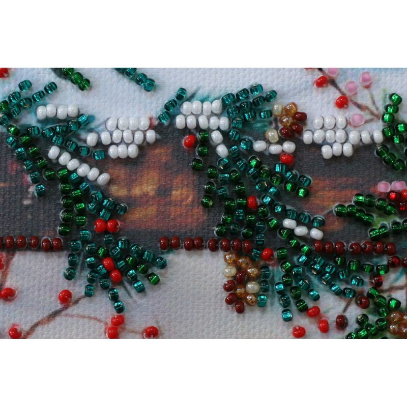 Mini Bead embroidery kit Happy Christmas