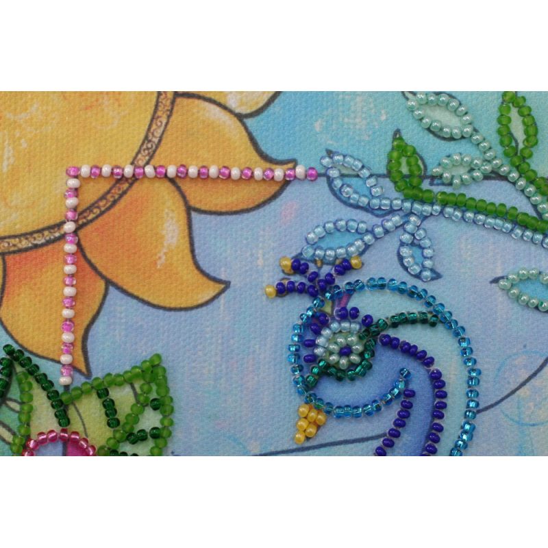 Mini Bead embroidery kit Luck bird