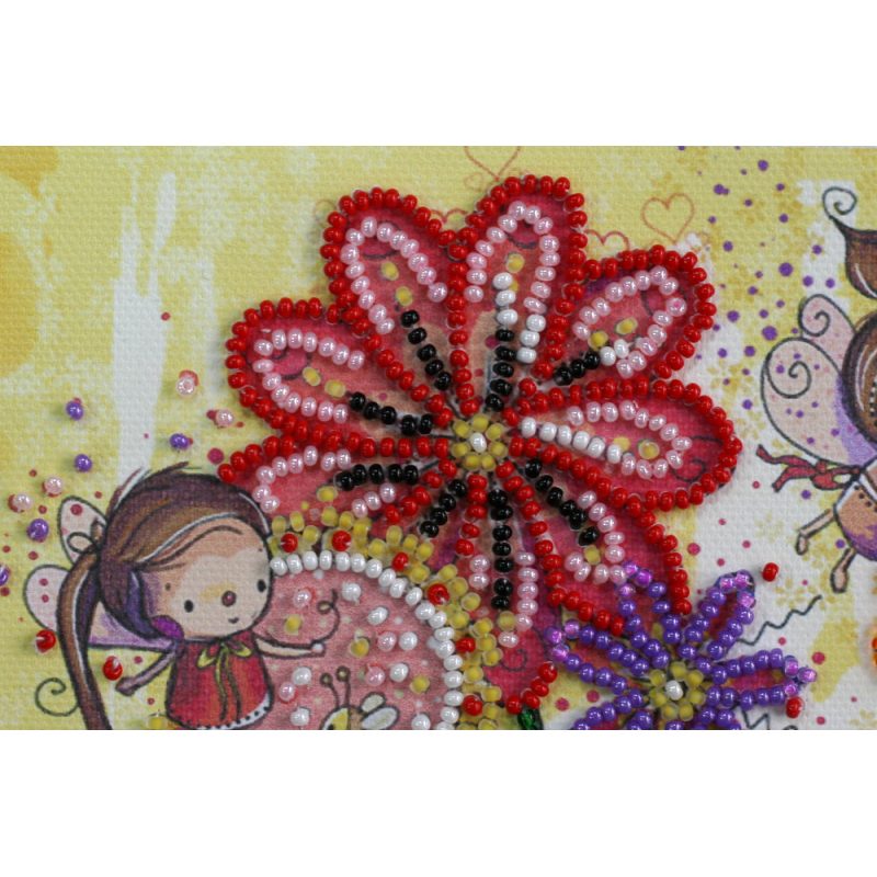 Mini Bead embroidery kit Colored moths