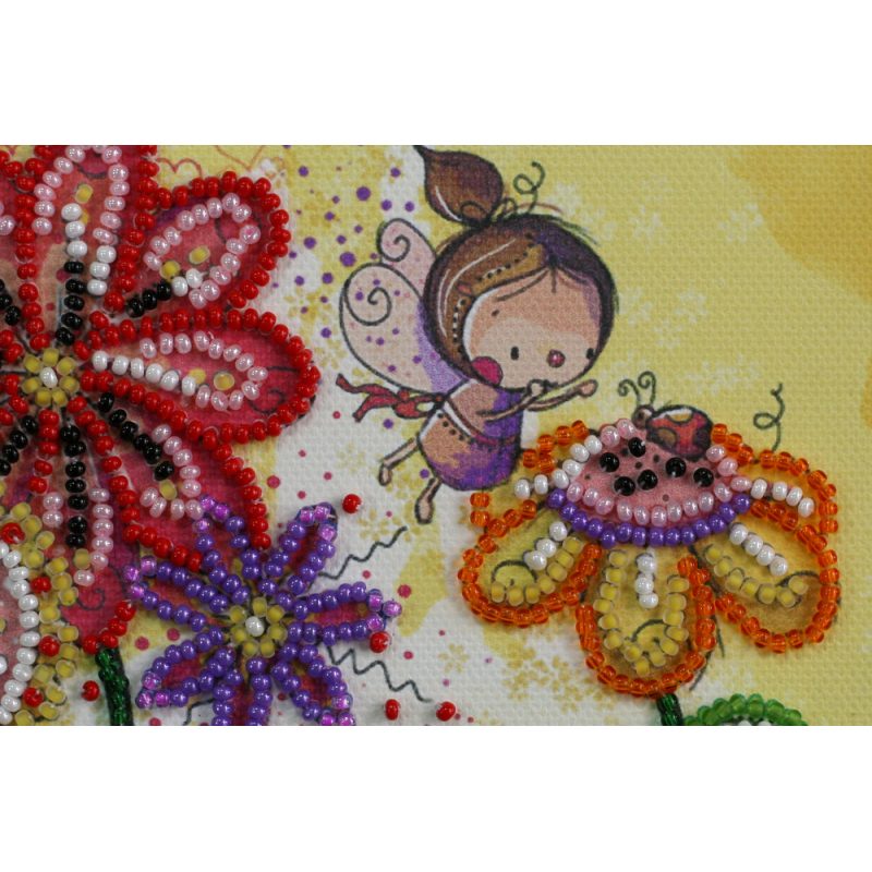 Mini Bead embroidery kit Colored moths