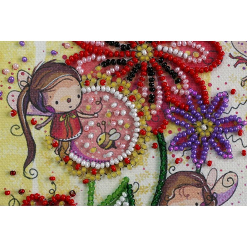 Mini Bead embroidery kit Colored moths