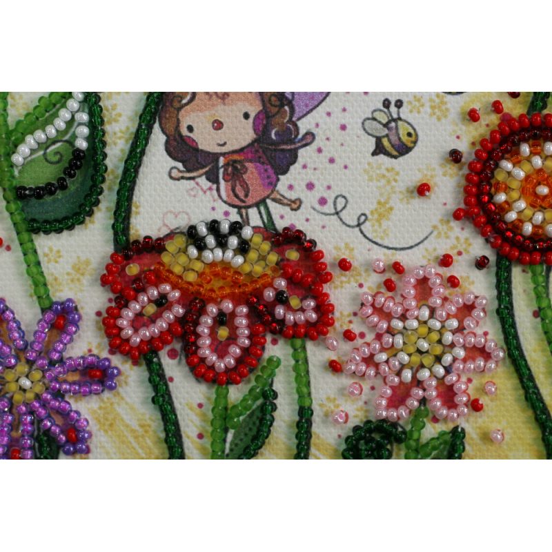 Mini Bead embroidery kit Colored moths