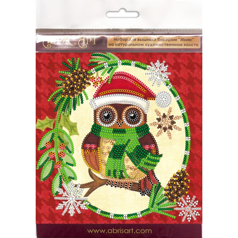 Mini Bead embroidery kit Christmas motif