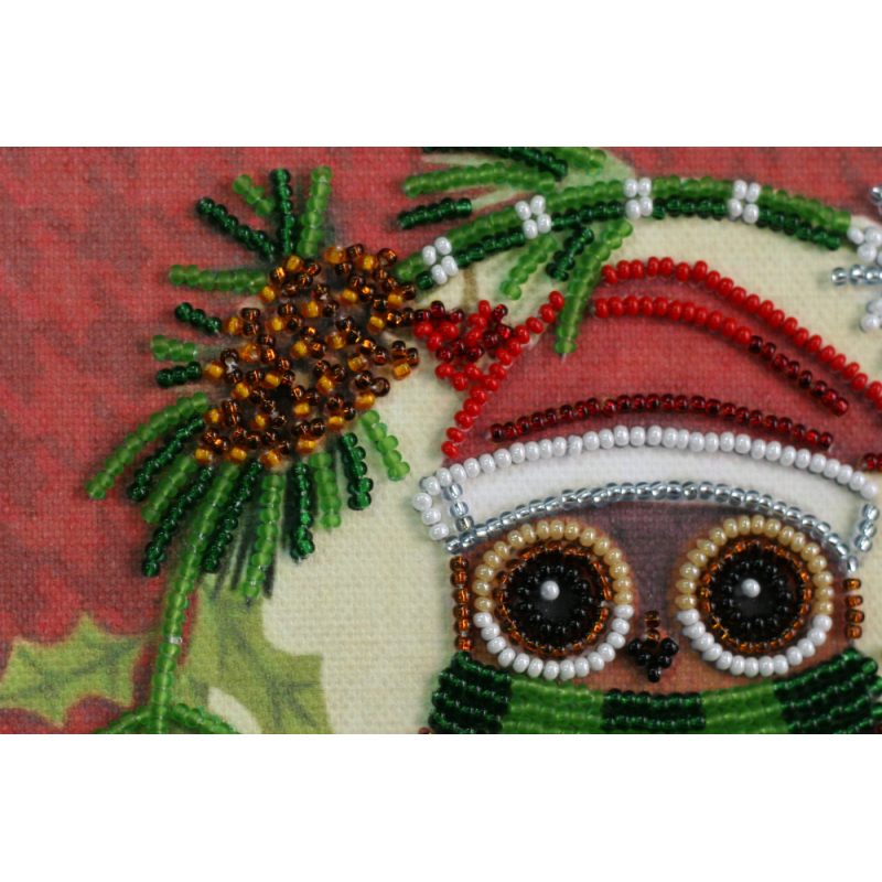 Mini Bead embroidery kit Christmas motif