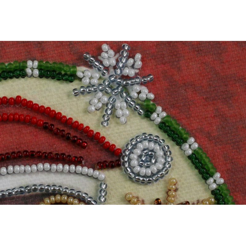 Mini Bead embroidery kit Christmas motif