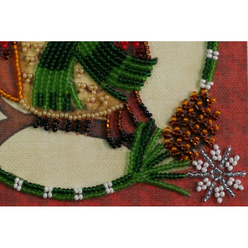 Mini Bead embroidery kit Christmas motif