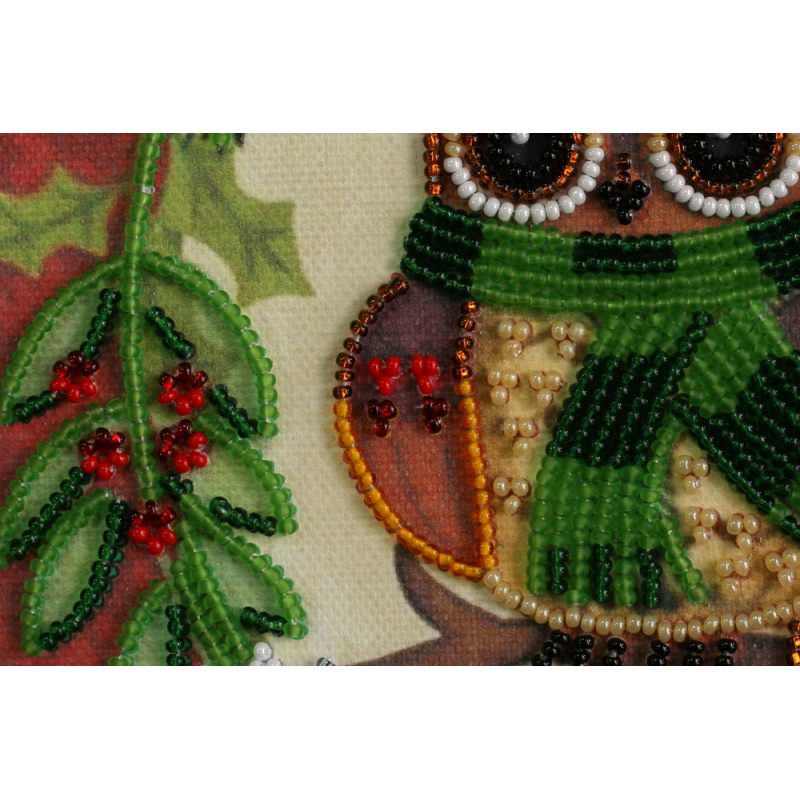 Mini Bead embroidery kit Christmas motif