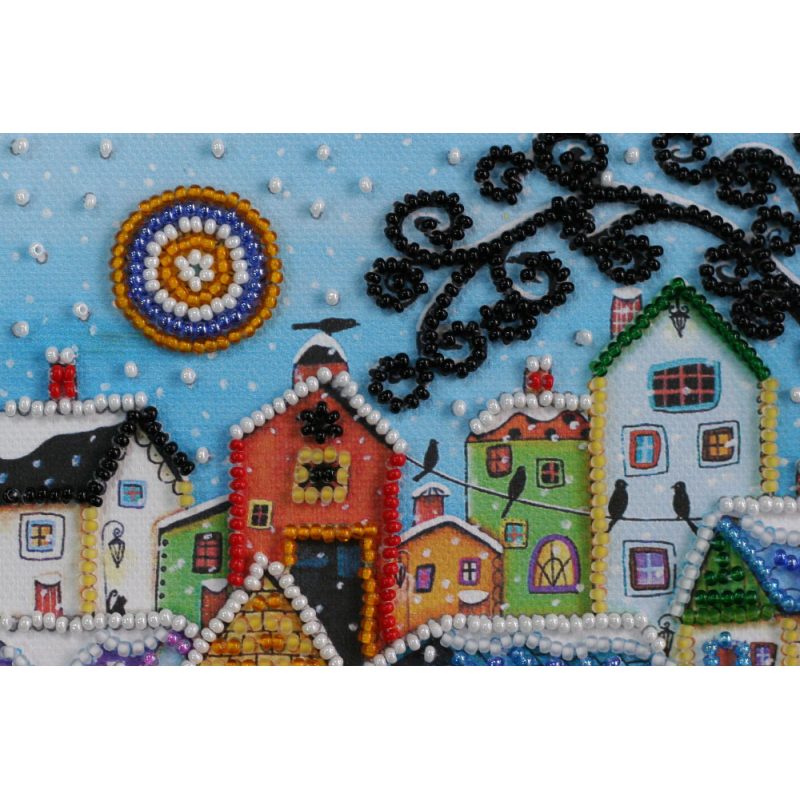 Mini Bead embroidery kit Bright houses