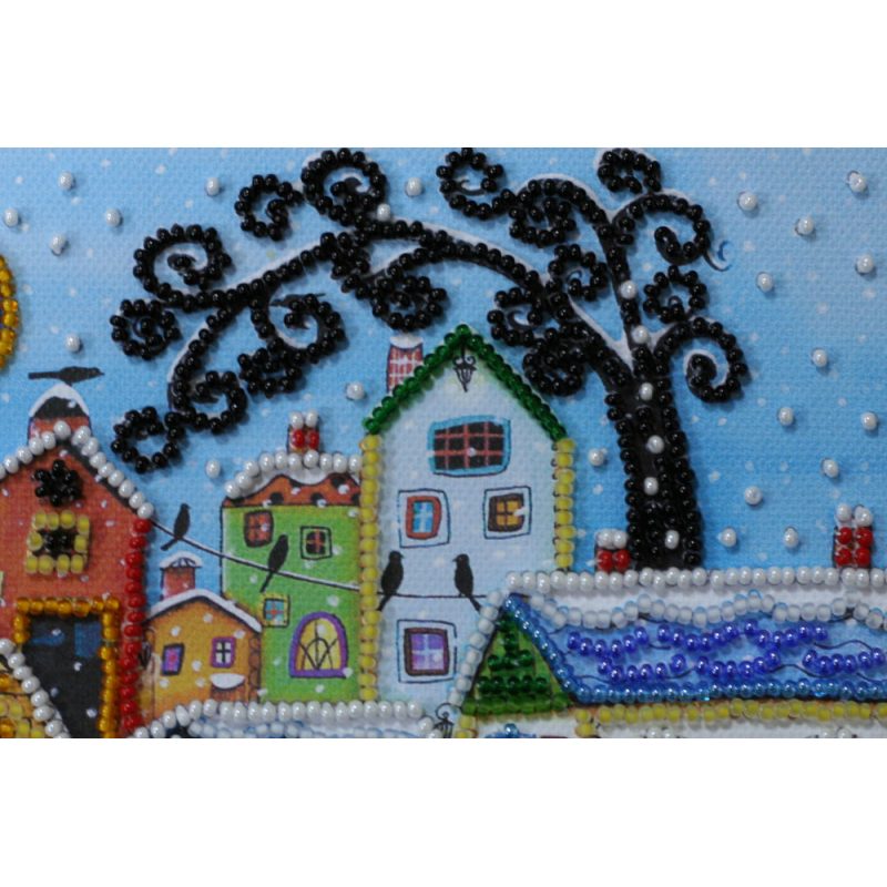Mini Bead embroidery kit Bright houses