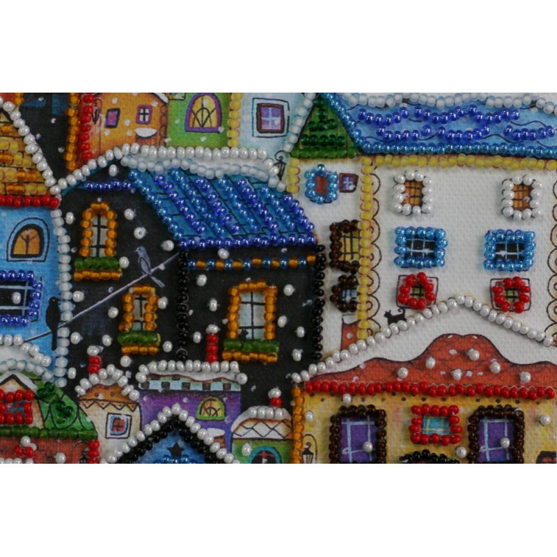 Mini Bead embroidery kit Bright houses