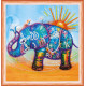 Mini Bead embroidery kit Neon elephant