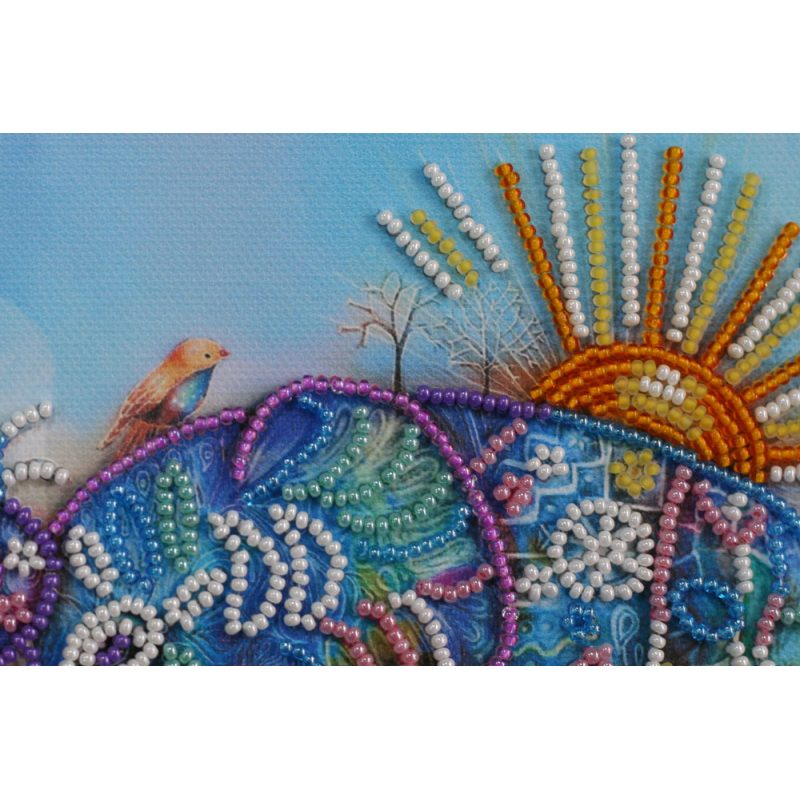 Mini Bead embroidery kit Neon elephant