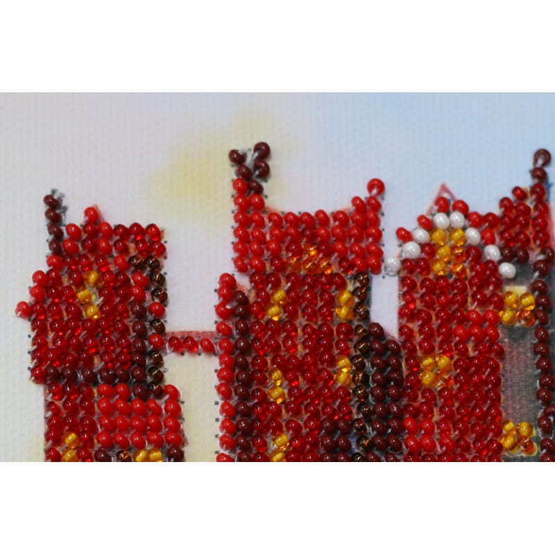 Mini Bead embroidery kit Hearts connection