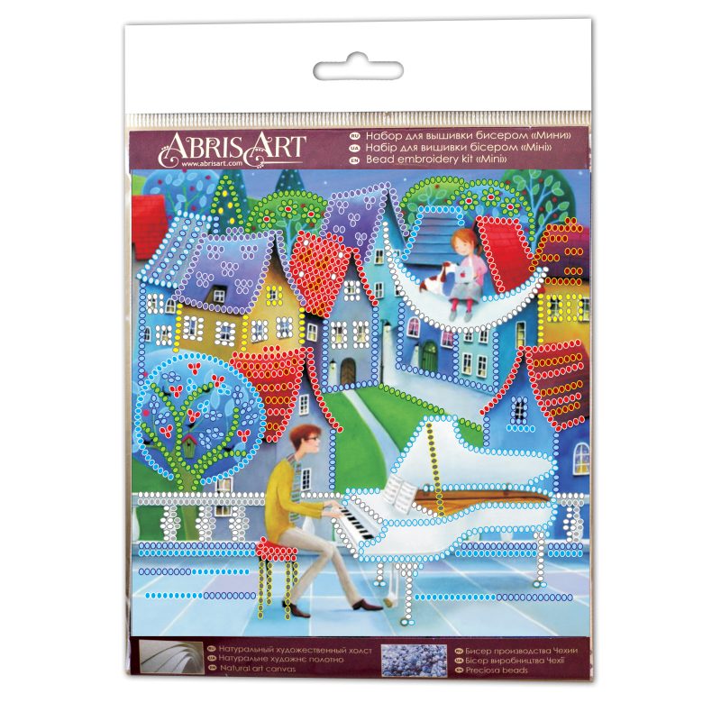 Mini Bead embroidery kit Moon  melody