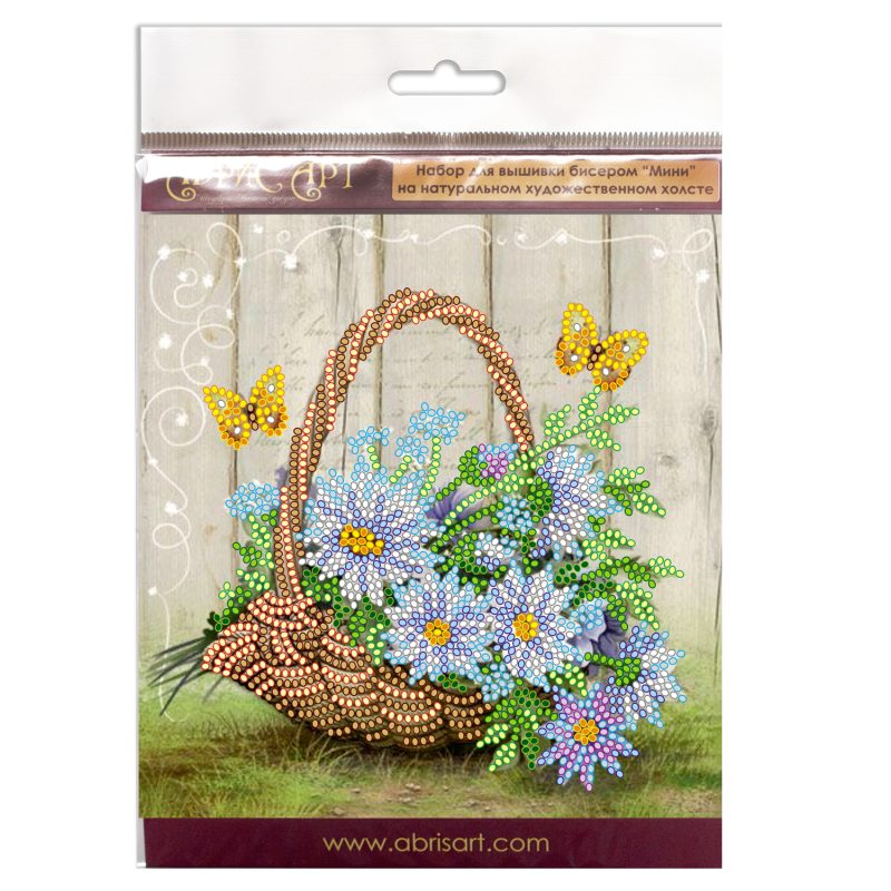 Mini Bead embroidery kit Summer bouquet