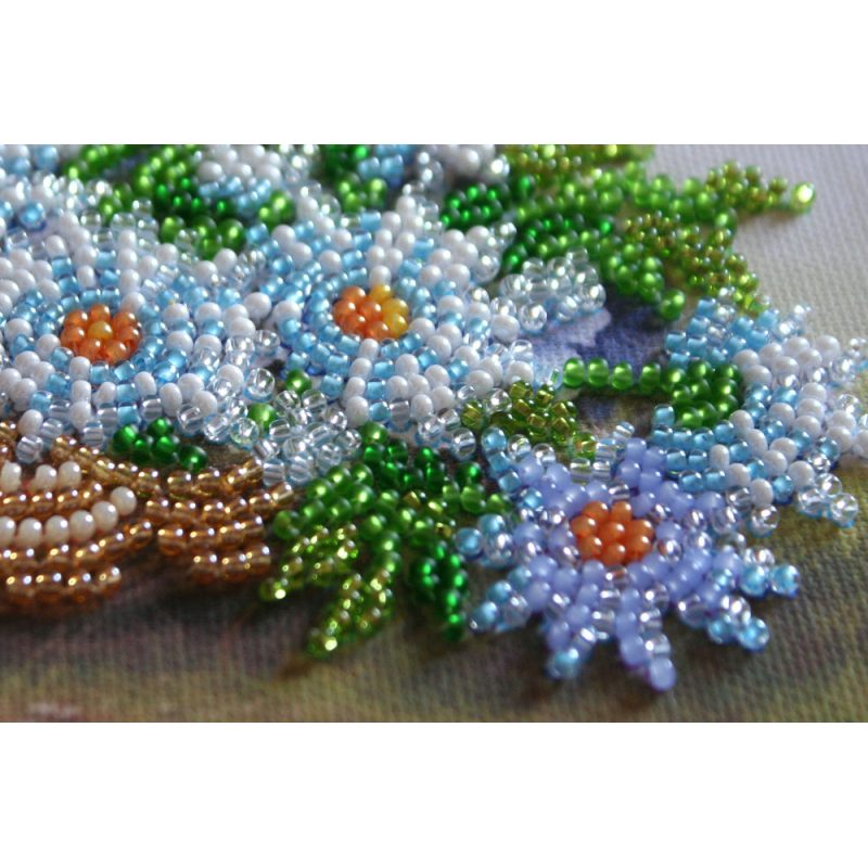 Mini Bead embroidery kit Summer bouquet