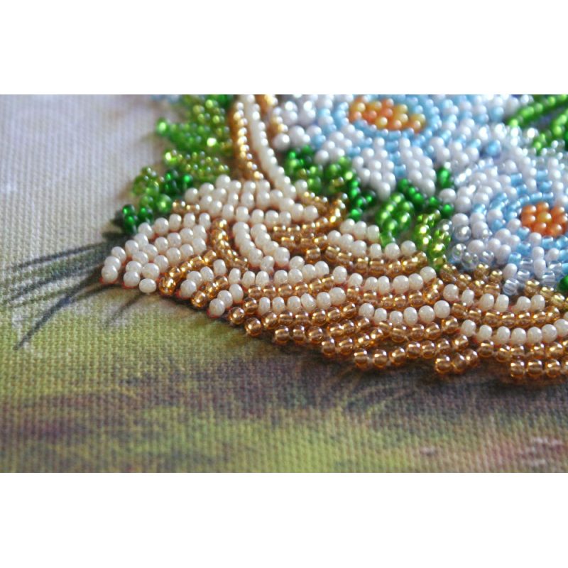 Mini Bead embroidery kit Summer bouquet