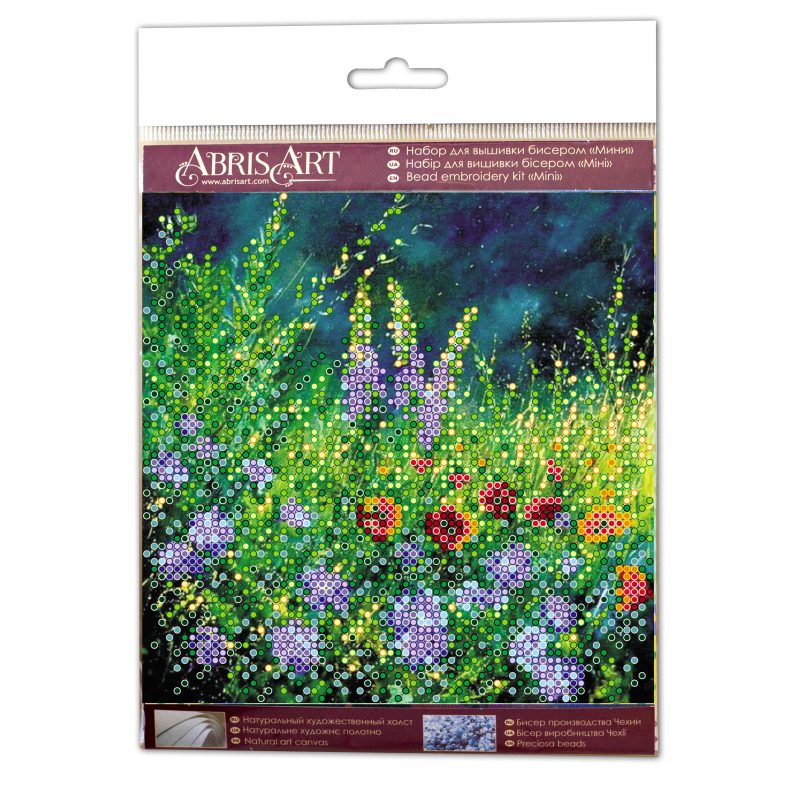 Mini Bead embroidery kit Wild field