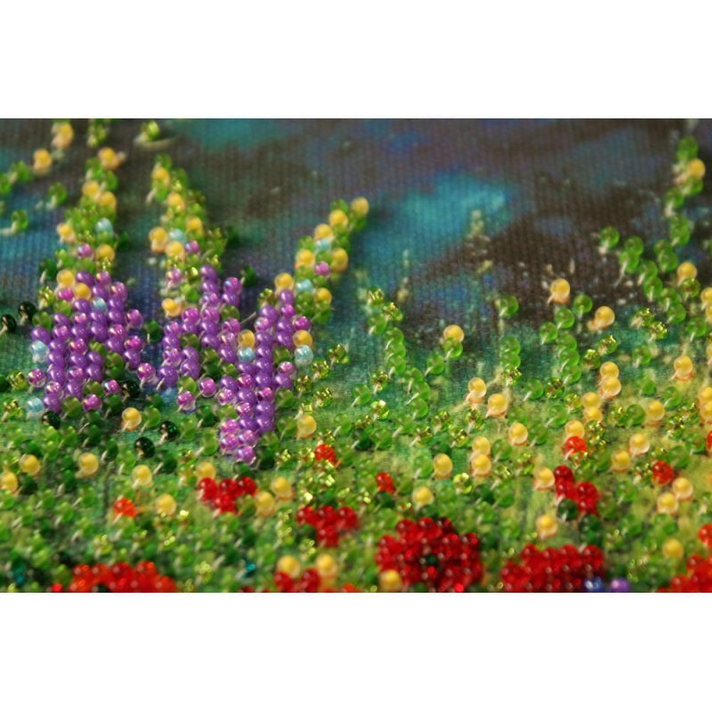 Mini Bead embroidery kit Wild field