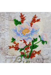 Mini Bead embroidery kit White flower