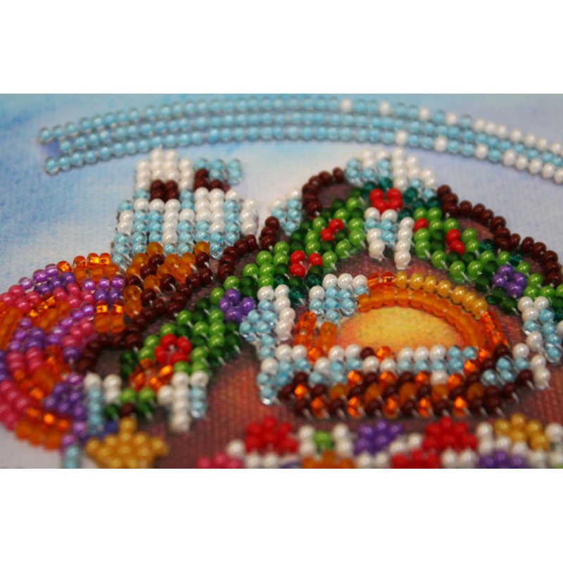 Mini Bead embroidery kit Gingerbread house