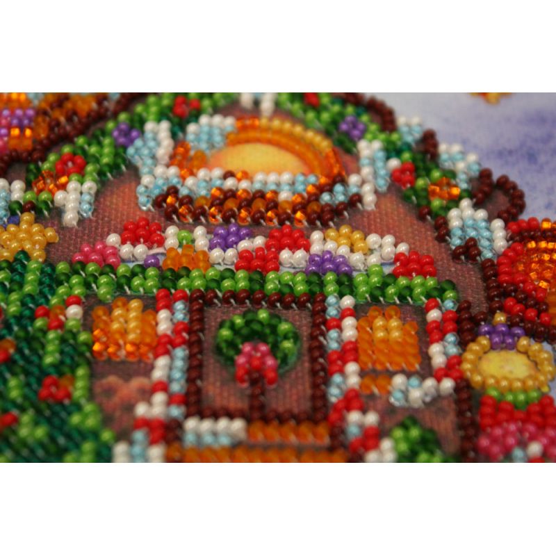 Mini Bead embroidery kit Gingerbread house