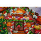 Mini Bead embroidery kit Gingerbread house