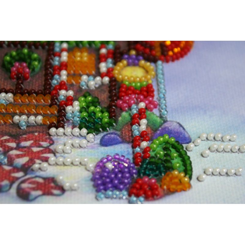 Mini Bead embroidery kit Gingerbread house