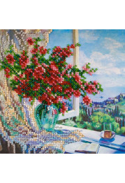 Mini Bead embroidery kit Sea outside the window